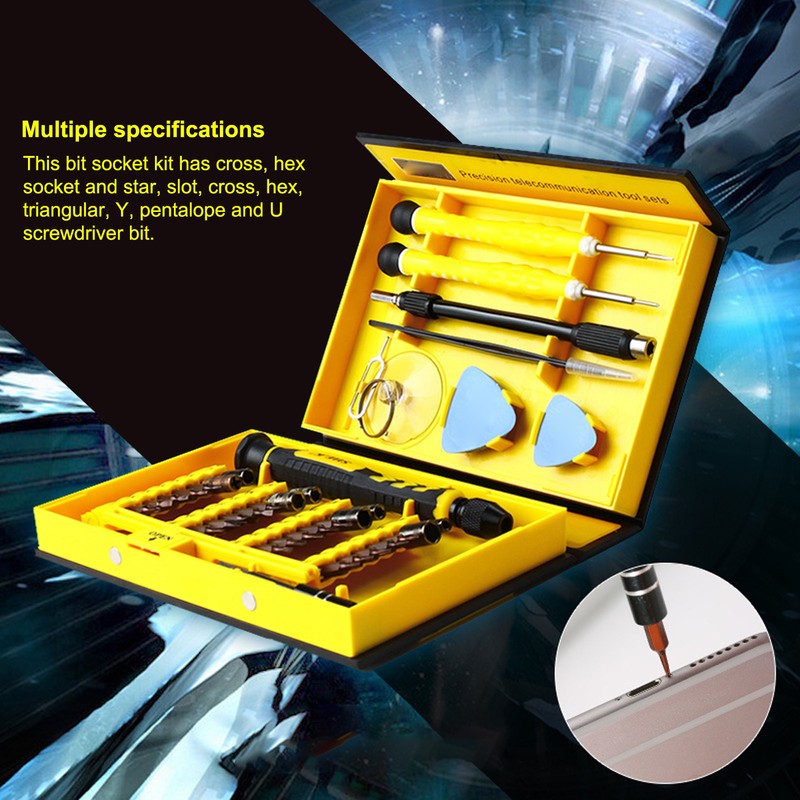 38 in 1 White Bit Screwdriver Socket Set High Hardness