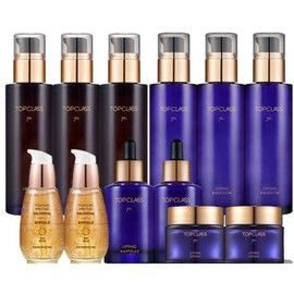 Charmzone Top Class Lifting Basic 5-Piece Set (Skin Toner + Emulsion) x3 + Cream x2 + Ampoule + Golden Seal Ampoule, 1 Set / 참존 탑클래스 리프팅 기초 5종 세트(스킨토너+에멀젼)X3+크림X2+앰플+골든실앰플, 1세트