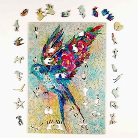 Twigg Puzzle Wooden Jigsaw Puzzle 315 Piece - Botanical Swallow