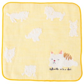 Seikan wonderful world OBSS-070 YE Pile Gauze Towel, Handkerchief, 9.8 x 9.8 inches (25 x 25 cm), Yellow