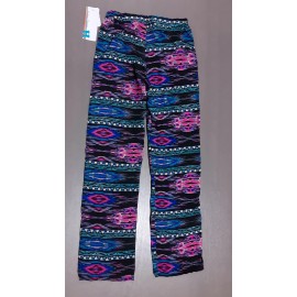 Vintage Havana Girls Geometric Print Lounge Pant with Crochet Accent Size M