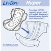 LivDry High Absorbency Pad Insert for Incontinence Briefs and Adult