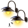SIEDiNLAR Solar Barn Light Outdoor 3 Modes 2 Lighting, Garage