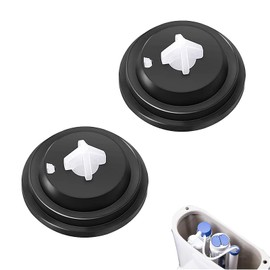 Pack of 2 Filling Valve for Cisterns, Cistern Seals, Float Toilet Cistern, Replacement Parts, Sealing Membrane Float Valve, for Cisterns (Black)
