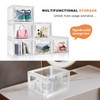 LQCHETOU 8 Pack, Shoe Box Clear Plastic Stackable,Drop Front Shoe