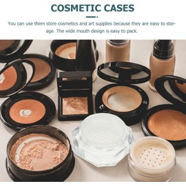 Toyvian 4 Estuches Octogonales Vacíos para Polvos Sueltos Caja Portátil para Maquillaje Oro Rosa Diseño Hermético Antidesbordamiento Adecuado para Viajes y Almacenamiento Práctico