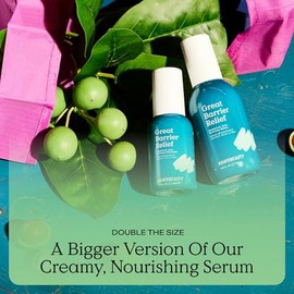 KraveBeauty Jumbo Great Barrier Relief Serum - Suero reparador de barrera inspirado en Corea, aceite de tamanu, alivia el enrojecimiento e hidrata, vegano y libre de crueldad, 3.38 onzas líquidas