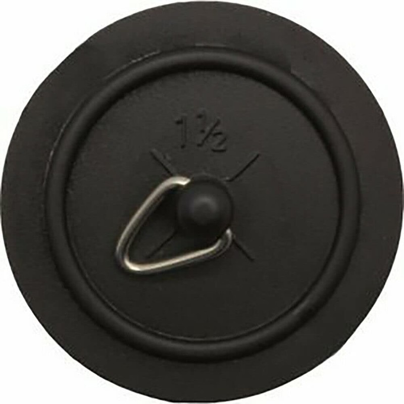 fiXte Replacement Sink Plug Shower Bath Black 45mm (1 3/4")