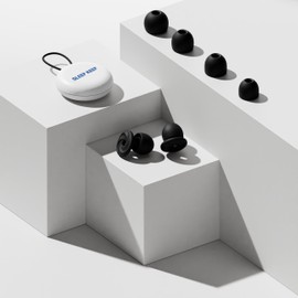 Sleep Keep Ear Plugs for Noise Reduction – Super Soft, Reusable Hearing Protection in Silicone for Sleep, Noise Sensitivity - 8 Ear Tips in XS/S/M/L – 33dB Noise Cancelling (Black, One Size)