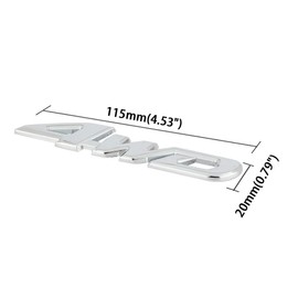 YFFSFDC Universal Sticker, Double Sided Tape, Easy to Apply, 3D 3D Sticker, Emblem, 4WD Metal, Car Supplies, Accessories, Decoration, Car, Gift, Silver