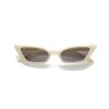 GLVSS Brand 'The Flirt' Rectangle Cat Eye Sunglasses White Frame