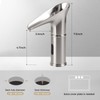 Gangang LED Waterfall Bathroom Touchless Faucet Brush Nickle Automatic Motion