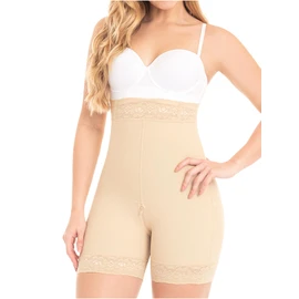 M&D 0327 High Waist Body Shaper Butt Lifter Slimmer Shorts | Fajas Levanta Cola Beige