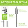 EPLZON Wood Carving Tools for Rotary HSS Tool 1/8” Shank