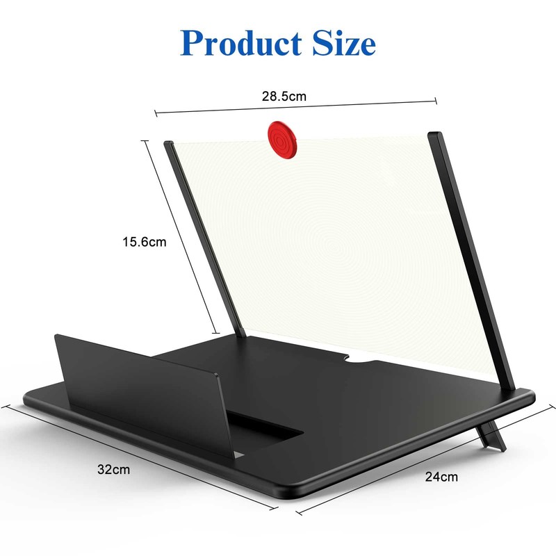 16" Screen Magnifier,3D HD Mobile Phone Magnifier Projector Screen Enlarger