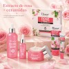 Crema Extracto Rosas. Ceramidas, Arrugas, Hidratante, 5 Pzs