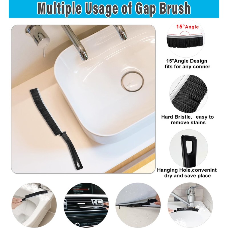 Wohohoho 10Pcs Cleaning Brushes Set, Hard Bristle Crevice Cleaning Brush,