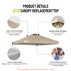 CROWN SHADES 12x12 Canopy Replacement Top - Only Compatible with
