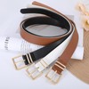 VONMELLI 3 PACK Women Leather Belts for Jeans Pants Dresses