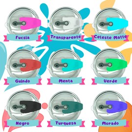 VERALY.MX Tapa Con Seguro Antiderramante Vaso Térmico Ozark Rtic 20 Oz - cobertura a prueba de derrames y resistentes a salpicaduras, tapa de plastico (Celeste Matte)