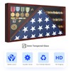 DecoWoodo Large Military Shadow Box Display Case with HD Tempered