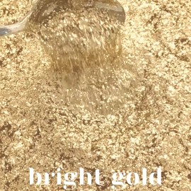 Luxe Flake 9oz (266ml) Bright Gold .025" Metal Flake - Paint Additive, Large Additive