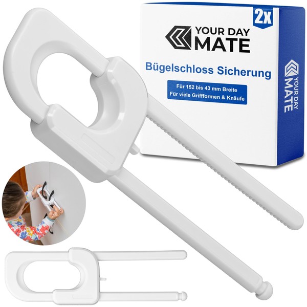 Shackle Lock Child Lock Pack of 2 in White for