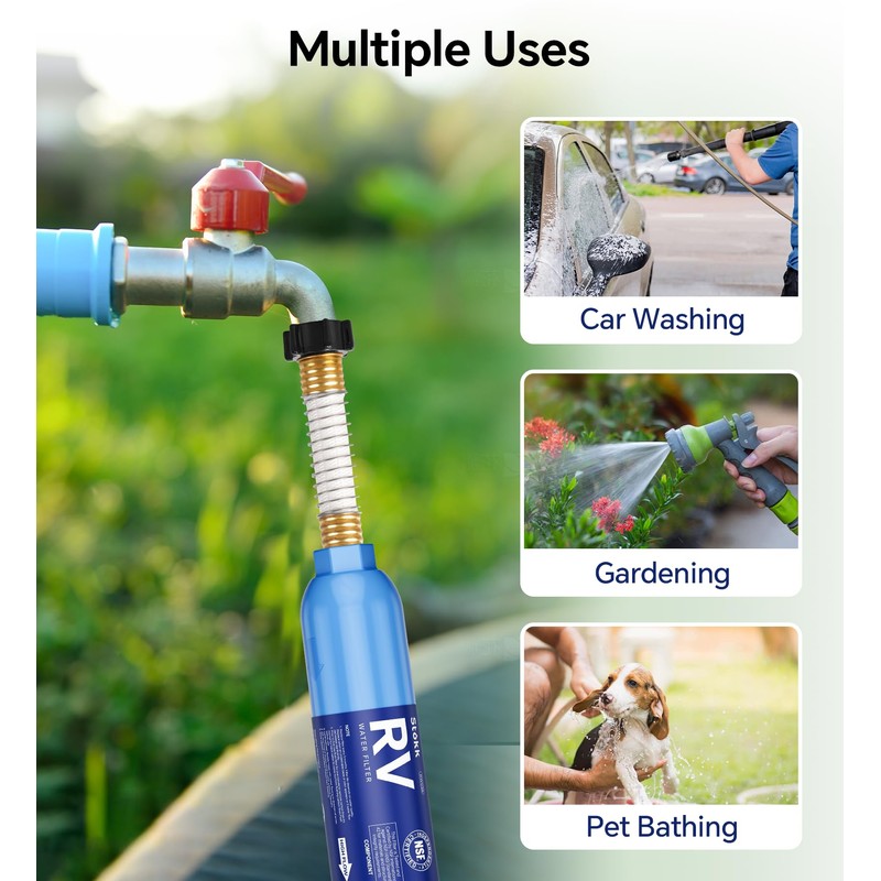 Stokk RV Water Filter, NSF Certified, RV Inline Water Hose