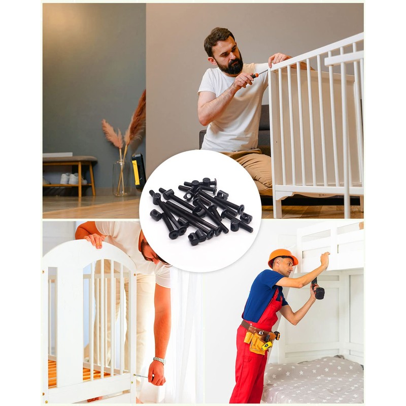 Crib Screws Hardware Replacement Kit - 28 Set Baby Bed