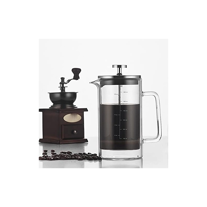 Double Layer High Borosilicate Glass Pot Filter Coffee Apparatus French