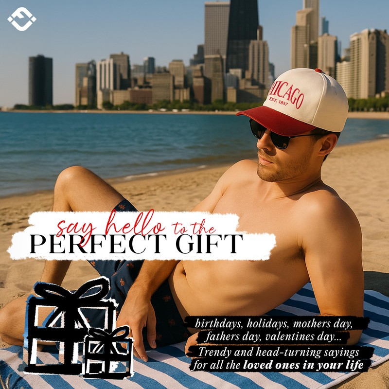 Two Tone Vintage Snapback Hat - Chicago - Red/Beige