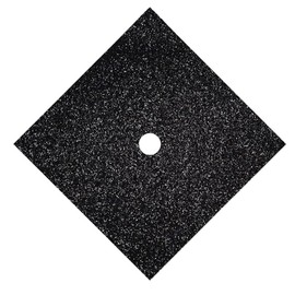 Black Construction topper Paper for Grad Cap Decorations, 1 Sheet 10"x10" Sparkle Paper DIY Craft Supplies (Black)