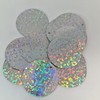 MajorCrafts 30mm 30g 130pcs Holographic Large Round PVC Sequins (Silver)
