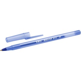 BIC Round Stic Ballpoint Pen, Blue, Bag of 8