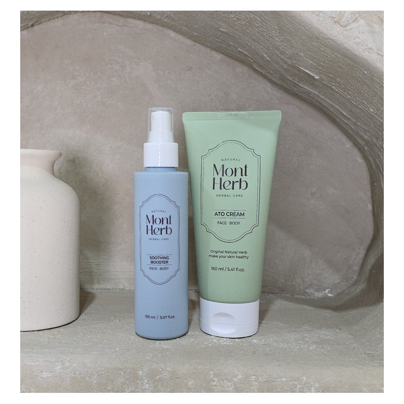 When dry and itchy, 2-piece set Soothing Booster + Ato