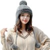 Yixda Women's Winter Hat with Ear Flaps Warm Fur Hat