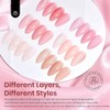 Beetles Esmalte en Gel Jelly Nude, Kit de 6 Colores