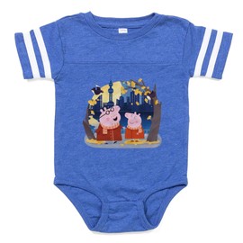 CafePress Daddy Pig City Nights Cute Infant Baby Football Bodysuit Royal Blue