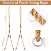 Seenelling 2 Pack Porch Swing Rope Kit Swing Bed Straps
