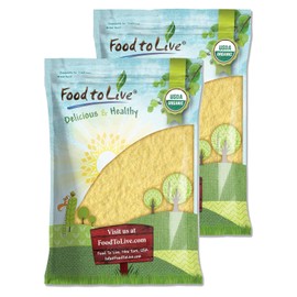 Organic Corn Flour, 25 Pounds – Non-GMO, Whole Grain, Finely Ground Meal, Vegan, Kosher, Bulk Yellow Milled Maize. Great for Cooking and Baking Cornbread, Pancakes, and Tortillas. Made in USA