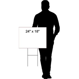 Jump Rope Challenge Zone Black White Up Arrow 1 Double Sided 18x24 in Yard Road Sign w/stand