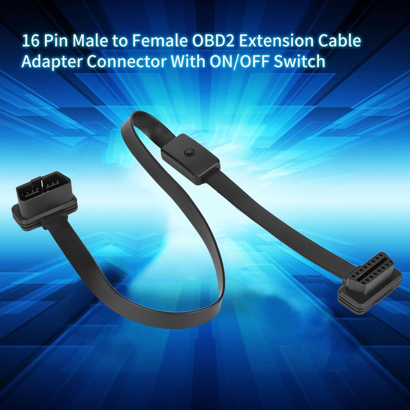16 Pin Male to Female OBD2 Extension Cable Adapter Connector
