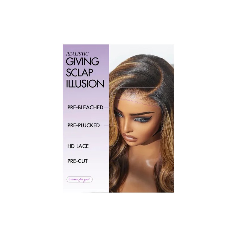 Wig Luvme Hair Partingmax Lace Highlight Loose Body Wave 24