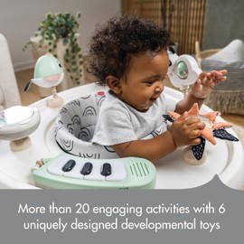 Tiny Love 5-in-1 Here I Grow Stationary Activity Center – Black & White Décor Collection, Black & White