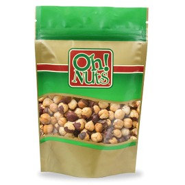 Oh! Nuts Roasted Salted Hazelnuts Filberts | Healthy Whole Crunchy Skinned Cobnuts Snack- No Added Oils | Great for Salads, Keto, Paleo, Vegan, Kosher | 2LB Bulk Resealable Bag for Extra Freshness