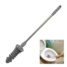 Flexible Toilet Brush Plastic Bathroom Clogging Cleaner Stainless Steel Long Handle Plunger Sink Unblocker Clogging Tool