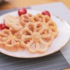 4Pack Metal Waffle Mould Set with Wooden Handle Swedish Rosette