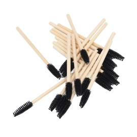 Bamboo Eyelash Brush, Bamboo Stick Eyelash Brush 100pcs Eco Friendly for Kitchen (Black)