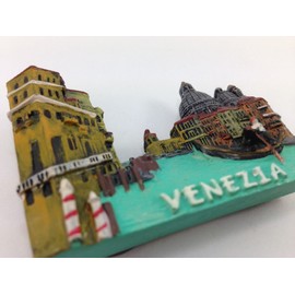 WitnyStore Tiny Venezia or Venice Italy Southern Europe Tourist Attractions Resin Refrigerator Magnet Traveler Souvenir Gift Memento 3D Fridge Magnets
