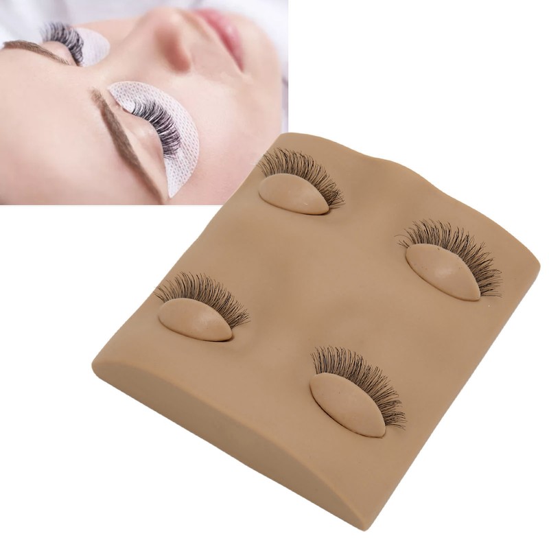 Lash Mannequin Head 2 Pairs Removable Replacement Eyes 3D Simulation